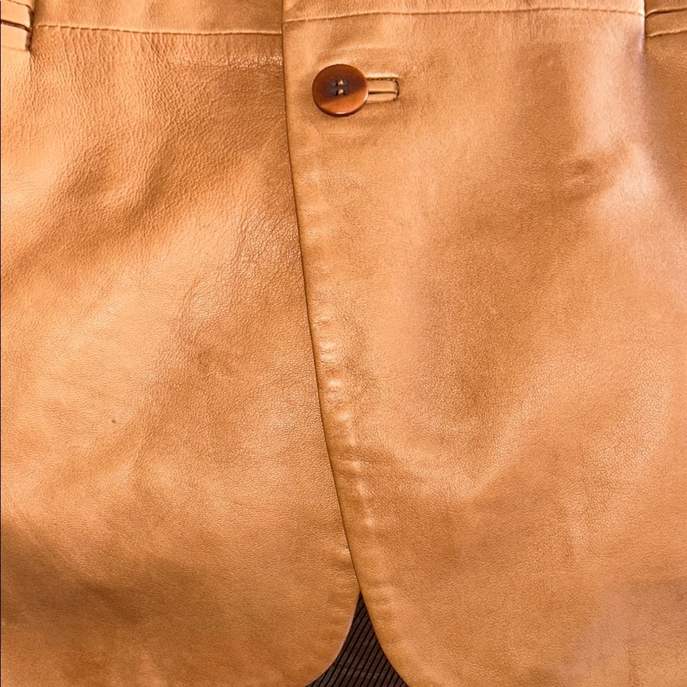 Giorgio Brutini Men's Brown Leather Blazer Jacket - Picture 6 of 16